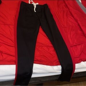 Eptm Men's Black and Red Pants